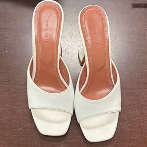 Amina Muaddi white  Women's Mules size 40